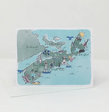 Nova Scotia Map Plantable Seed Greeting Card