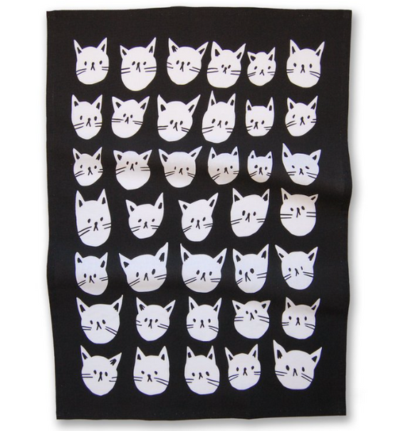 Many Cats Tea Towel