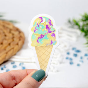 Moon Mist Ice Cream Cone Vinyl Sticker