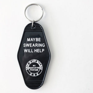 Maybe Swearing Will Help Motel Key Chain
