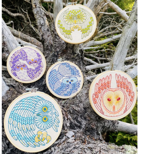 Northern Owl DIY Embroidery Kits - Assorted