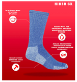 Merino Hiking Sock Large - Assorted