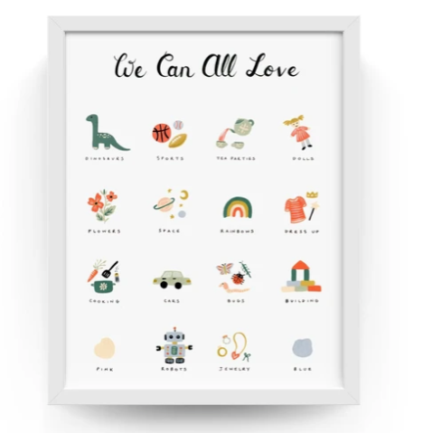 We Can All Love Art Print 8x10
